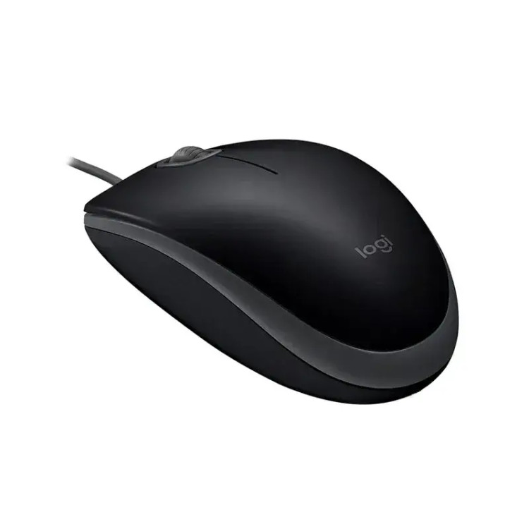 Logitech M110 Silent Black Mouse سمت چپ و پشت