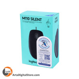 Logitech M110 Silent Black Mouse جعبه