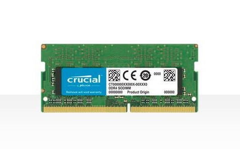 رم لپ تاپ DDR4 تک کاناله 3200 مگاهرتز CL22 کروشیال مدل CT8 ظرفیت 8 گیگابایت، رو دستگاهی